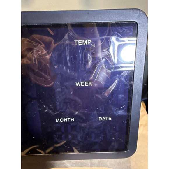 Large Digital LED Clock Red Display Temperature Date Week Time Multi Color Base - Picture 2 of 15